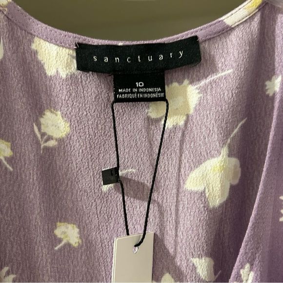 Sanctuary Purple Floral Wrap Dress - Picture 6 of 7